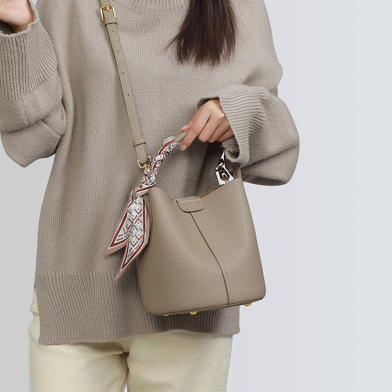 2025 Trending Premium Leather Bucket Bag for Women | Everyday Style