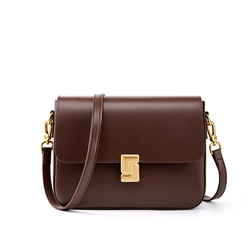 2025 Fall/Winter Genuine Leather Crossbody Bag for Work & Commute