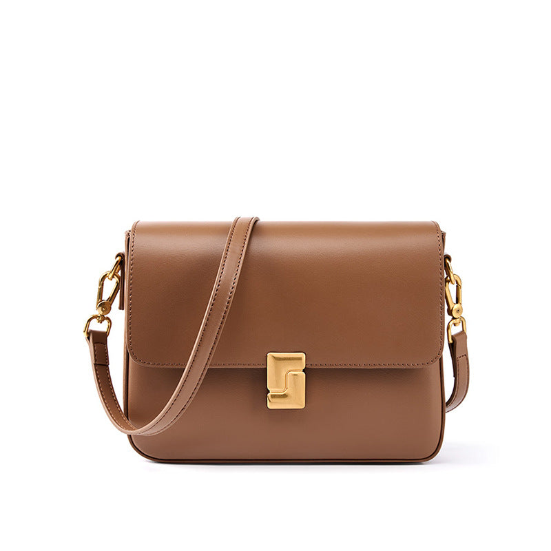 2025 Fall/Winter Genuine Leather Crossbody Bag for Work & Commute